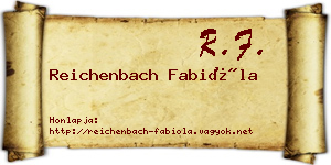 Reichenbach Fabióla névjegykártya